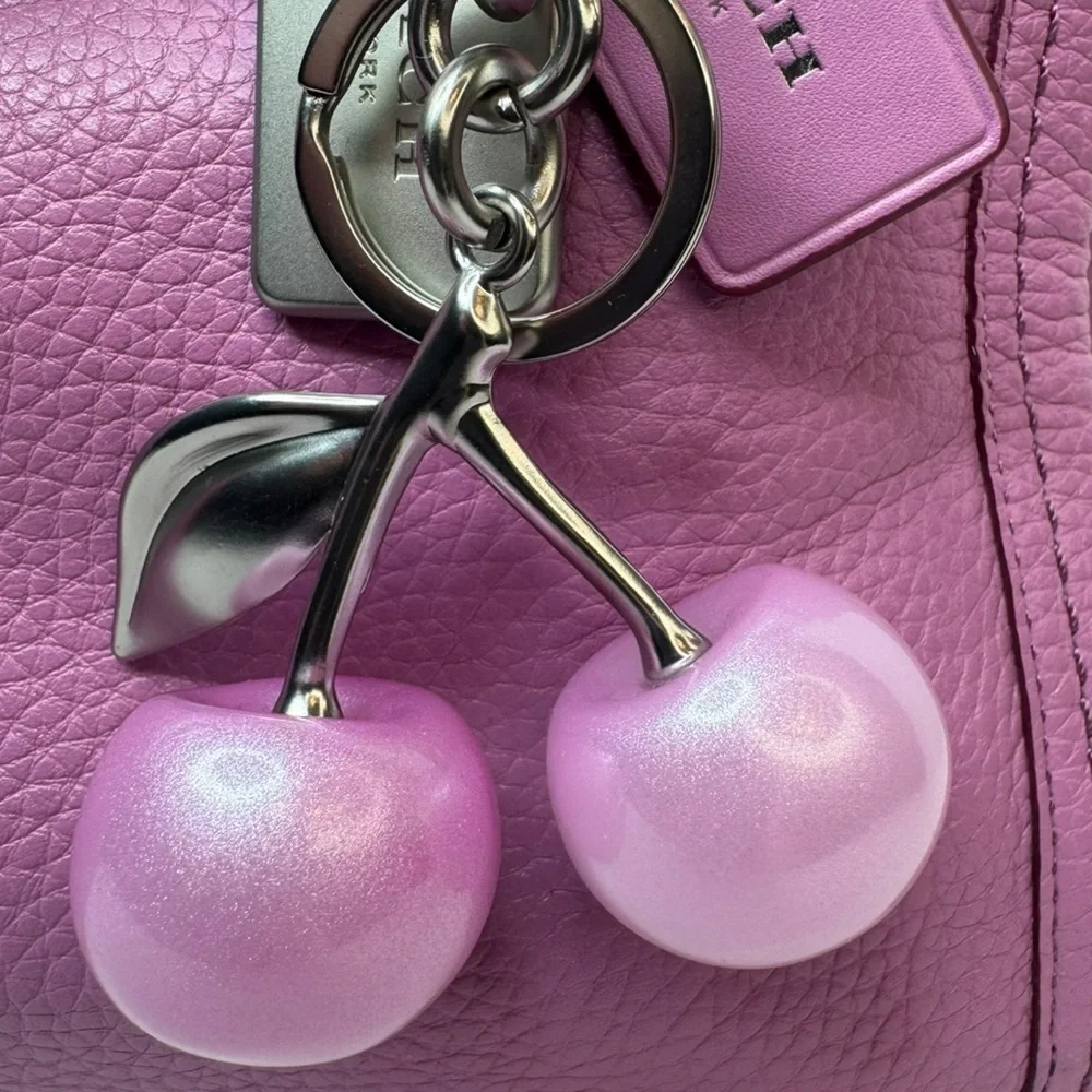 Lavender-Pink Cherry Keychain